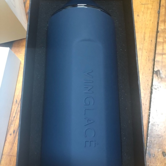 VinGlacé Other Vinglace Portable Wine Champagne Stainless Steel Chiller Insulator In Navy